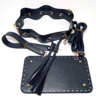 Angel Çanta Aksesuar Lacivert Renk Torba Çanta Seti - 1