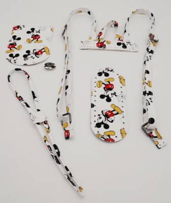 Angel Çanta Aksesuar Miki Mouse Desenli Sırt Çanta Seti Füme Metalli - 2