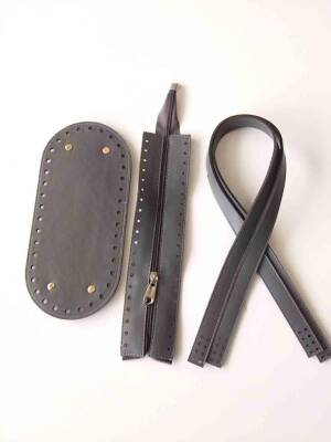 Angel Çanta Aksesuar Sap Taban Fermuar Seti Gri - 1