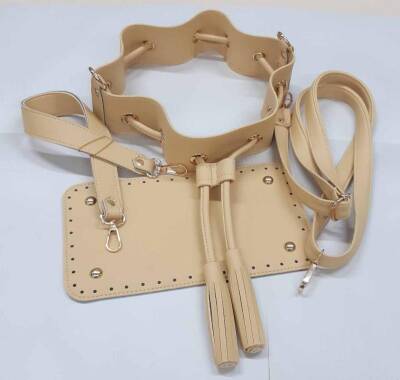 Angel Çanta Aksesuar Sarı Renk Torba Çanta Seti - 1