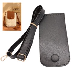 Angel Çanta Aksesuar Siyah Renk Button Model Çanta Yapım Seti Light Gold Metalli - Angel Çanta Aksesuar