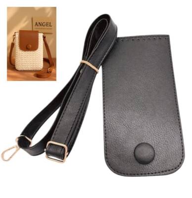 Angel Çanta Aksesuar Siyah Renk Button Model Çanta Yapım Seti Light Gold Metalli - 1