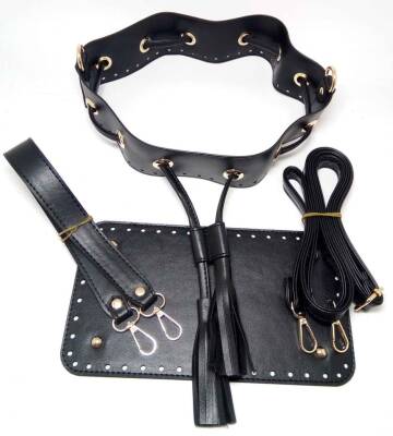 Angel Çanta Aksesuar Siyah Renk Torba Çanta Seti - 1