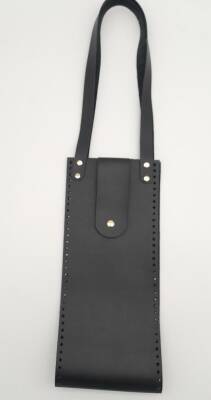 Angel Çanta Aksesuar Suni Deri Kova Model Siyah Renk Çanta Deri Seti Light Gold Metal - 2