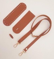 Angel Çanta Aksesuar Suni Deri Ahşap Düğmeli Mini Bag Cep Telefonu Seti Taba Renk Light Gold Metalli - 4