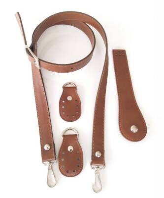 Angel Çanta Aksesuar Suni Deri Çanta Seti Böceli Sap Ve Kapak Gümüş Metalli - 1