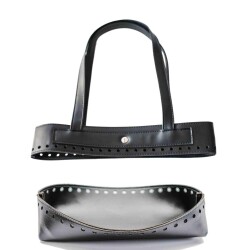 Angel Çanta Aksesuar Suni Deri İkili Çanta Aparatı Siyah Renk - Angel Çanta Aksesuar