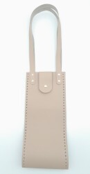 Angel Çanta Aksesuar Suni Deri Kova Model Bej Renk Çanta Deri Seti Light Gold Metal - 3