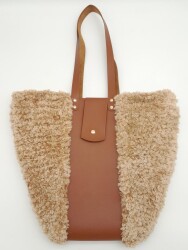 Angel Çanta Aksesuar Suni Deri Kova Model Bordo Renk Çanta Deri Seti Light Gold Metal - 5