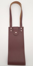 Angel Çanta Aksesuar Suni Deri Kova Model Bordo Renk Çanta Deri Seti Light Gold Metal - 3