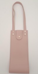 Angel Çanta Aksesuar Suni Deri Kova Model Pudra Renk Çanta Deri Seti Light Gold Metal - 3