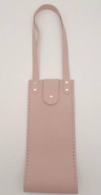 Angel Çanta Aksesuar Suni Deri Kova Model Pudra Renk Çanta Deri Seti Light Gold Metal - 3