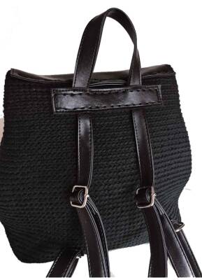 Angel Çanta Aksesuar Suni Deri Taba Renk Gümüş Metalli Sırt Çantası Seti - 4