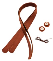 Angel Çanta Aksesuar Taba Renk 70x2.4 cm Çift Çanta Sapı, Gümüş Aparatlı Mıknatıs, 2 Metre Dikme İpi - 2