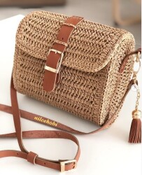 Angel Çanta Aksesuar Taba Renk Nilcehobi Gerçek Deri Çanta Seti Light Gold Metalli - Angel Çanta Aksesuar