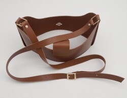 Angel Çanta Aksesuar Taba Suni Deri 120x2 cm Çanta Saplı Deri Seti Light Gold Metalli - 3