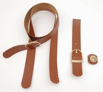 Angel Çanta Aksesuar Taba Suni Deri Kendinden Böceli Ayarlı Saplı Çanta Seti Light Gold Metalli - 1