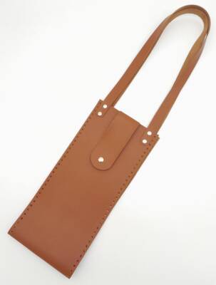 Angel Çanta Aksesuar Suni Deri Kova Model Taba Renk Çanta Deri Seti Light Gold Metal - 3