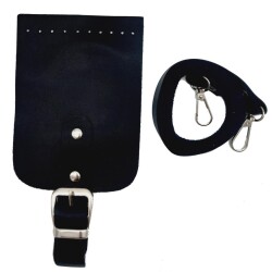 Angel Çanta Aksesuar Tokalı Kapak Aparatlı Suni Deri Çanta Seti Lacivert - Angel Çanta Aksesuar