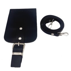 Angel Çanta Aksesuar Tokalı Kapak Aparatlı Suni Deri Çanta Seti Siyah - 2