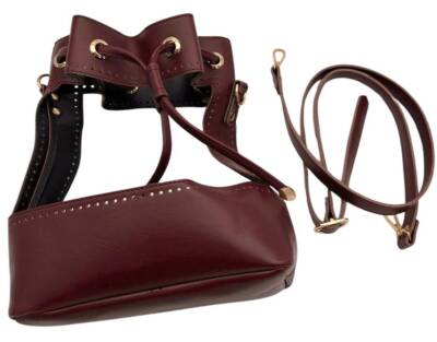 Angel Çanta Aksesuar Torba Model Çanta Yapım Aparatı Bordo Renk Light Gold Metalli - 6