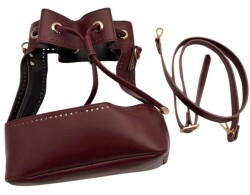 Angel Çanta Aksesuar Torba Model Çanta Yapım Aparatı Bordo Renk Light Gold Metalli - 6