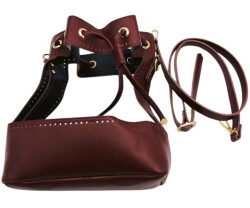Angel Çanta Aksesuar Torba Model Çanta Yapım Aparatı Bordo Renk Light Gold Metalli - 4