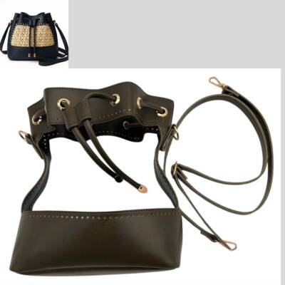 Angel Çanta Aksesuar Torba Model Çanta Yapım Aparatı Haki Renk Light Gold Metalli - 1