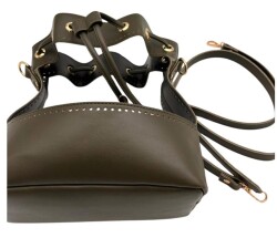 Angel Çanta Aksesuar Torba Model Çanta Yapım Aparatı Haki Renk Light Gold Metalli - 3