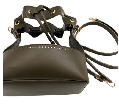 Angel Çanta Aksesuar Torba Model Çanta Yapım Aparatı Haki Renk Light Gold Metalli - 3