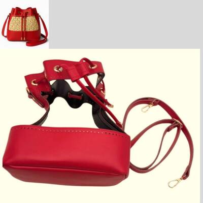 Angel Çanta Aksesuar Torba Model Çanta Yapım Aparatı Kırmızı Renk Light Gold Metalli - 1