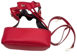 Angel Çanta Aksesuar Torba Model Çanta Yapım Aparatı Kırmızı Renk Light Gold Metalli - 3