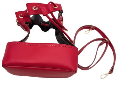 Angel Çanta Aksesuar Torba Model Çanta Yapım Aparatı Kırmızı Renk Light Gold Metalli - 3