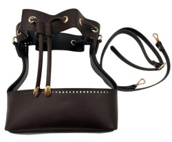 Angel Çanta Aksesuar Torba Model Çanta Yapım Aparatı Koyu Kahve Light Gold Metalli - 2