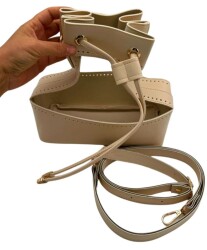 Angel Çanta Aksesuar Torba Model Çanta Yapım Aparatı Krem Renk Light Gold Metalli - 4