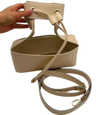 Angel Çanta Aksesuar Torba Model Çanta Yapım Aparatı Krem Renk Light Gold Metalli - 5