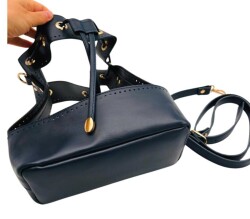 Angel Çanta Aksesuar Torba Model Çanta Yapım Aparatı Lacivert Renk Light Gold Metalli - 2