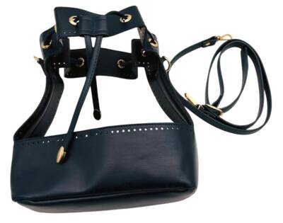 Angel Çanta Aksesuar Torba Model Çanta Yapım Aparatı Lacivert Renk Light Gold Metalli - 6