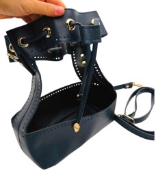 Angel Çanta Aksesuar Torba Model Çanta Yapım Aparatı Lacivert Renk Light Gold Metalli - 4