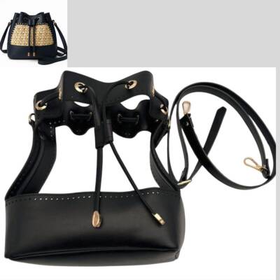 Angel Çanta Aksesuar Torba Model Çanta Yapım Aparatı Siyah Renk Light Gold Metalli - 1