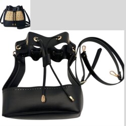 Angel Çanta Aksesuar Torba Model Çanta Yapım Aparatı Siyah Renk Light Gold Metalli - Angel Çanta Aksesuar