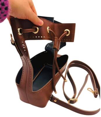 Angel Çanta Aksesuar Torba Model Çanta Yapım Aparatı Taba Renk Light Gold Metalli - 4