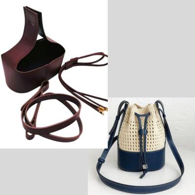 Angel Çanta Aksesuar Torba2 Model Çanta Yapım Aparatı Bordo Renk Light Gold Metalli - 1