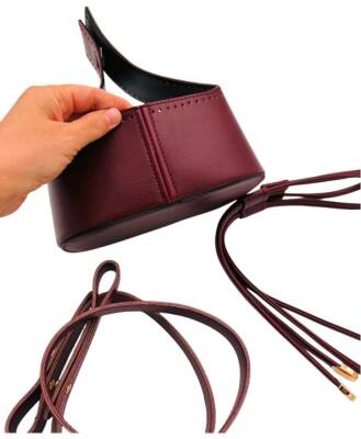 Angel Çanta Aksesuar Torba2 Model Çanta Yapım Aparatı Bordo Renk Light Gold Metalli - 3