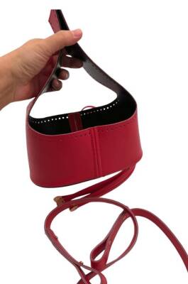 Angel Çanta Aksesuar Torba2 Model Çanta Yapım Aparatı Kırmızı Renk Light Gold Metalli - 3