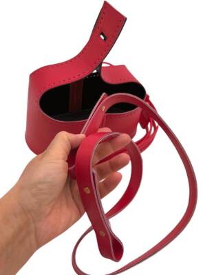 Angel Çanta Aksesuar Torba2 Model Çanta Yapım Aparatı Kırmızı Renk Light Gold Metalli - 4