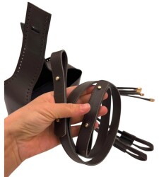 Angel Çanta Aksesuar Torba2 Model Çanta Yapım Aparatı Koyu Kahve Renk Light Gold Metalli - 3