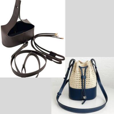 Angel Çanta Aksesuar Torba2 Model Çanta Yapım Aparatı Koyu Kahve Renk Light Gold Metalli - 1