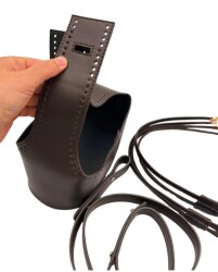 Angel Çanta Aksesuar Torba2 Model Çanta Yapım Aparatı Koyu Kahve Renk Light Gold Metalli - 4