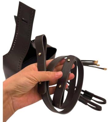 Angel Çanta Aksesuar Torba2 Model Çanta Yapım Aparatı Koyu Kahve Renk Light Gold Metalli - 3